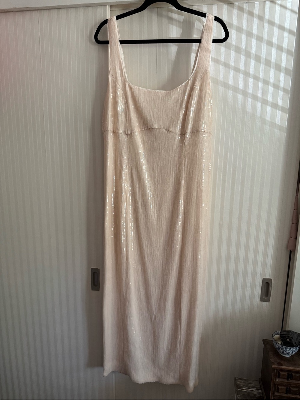 Pilcro Blush Sequin Slip Dress